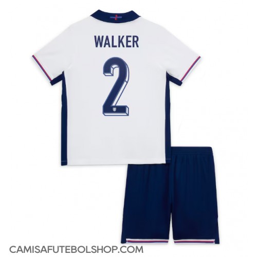 Camisa de time de futebol Inglaterra Kyle Walker #2 Replicas 1º Equipamento Infantil Europeu 2024 Manga Curta (+ Calças curtas)